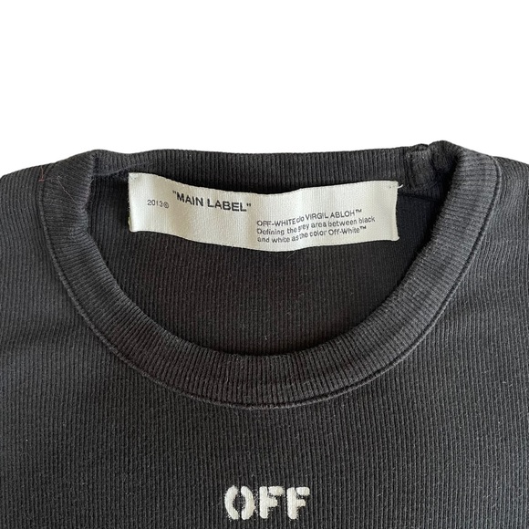 Off-White Off Stamp Ribbed Basic Tee - Picture 4 of 6